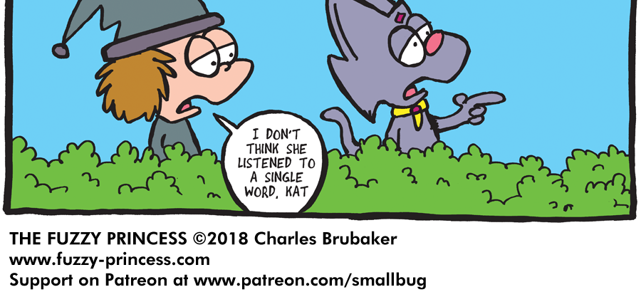 The Fuzzy Princess - Episode 282, Page 1: 2018-07-06-More Hat Jokes